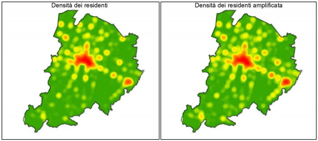 Mappa della densità dei residenti